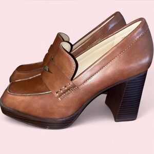 Journee Collection Brown Platform Loafers